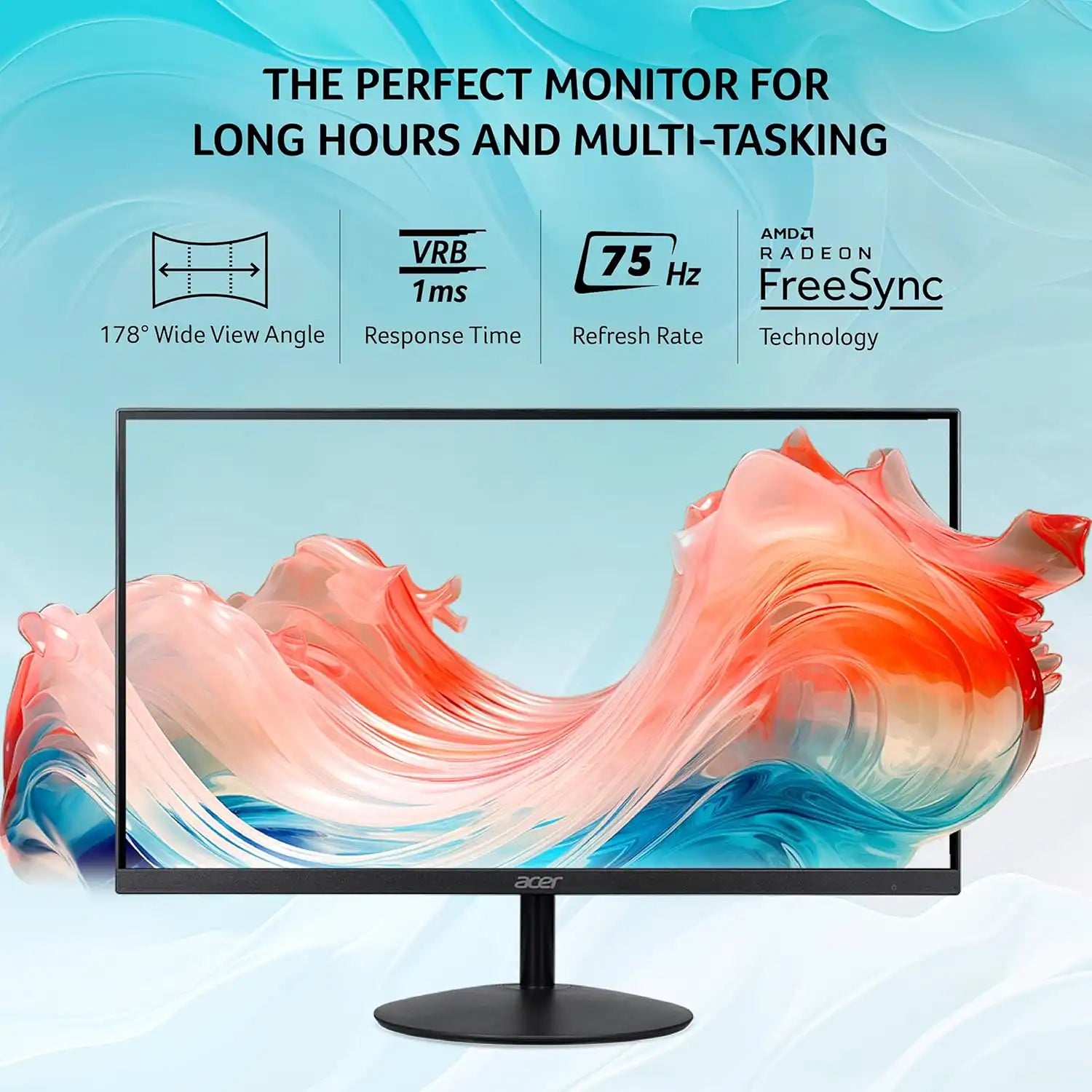 Acer SA322QU E 31.5 Inch WQHD IPS Monitor with 178 degree viewing angle 1ms VRB 100Hz refresh rate and AMD FreeSync -tpstech.in