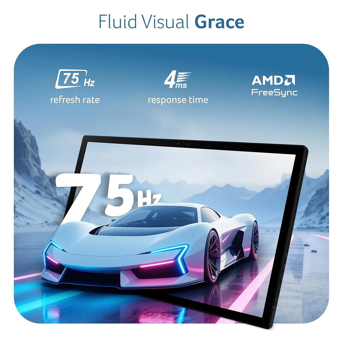 Acer UT242Y 23.8 Inch Full HD Touch Screen Monitor featuring 75Hz refresh rate 4ms response time and AMD FreeSync support -tpstech.in