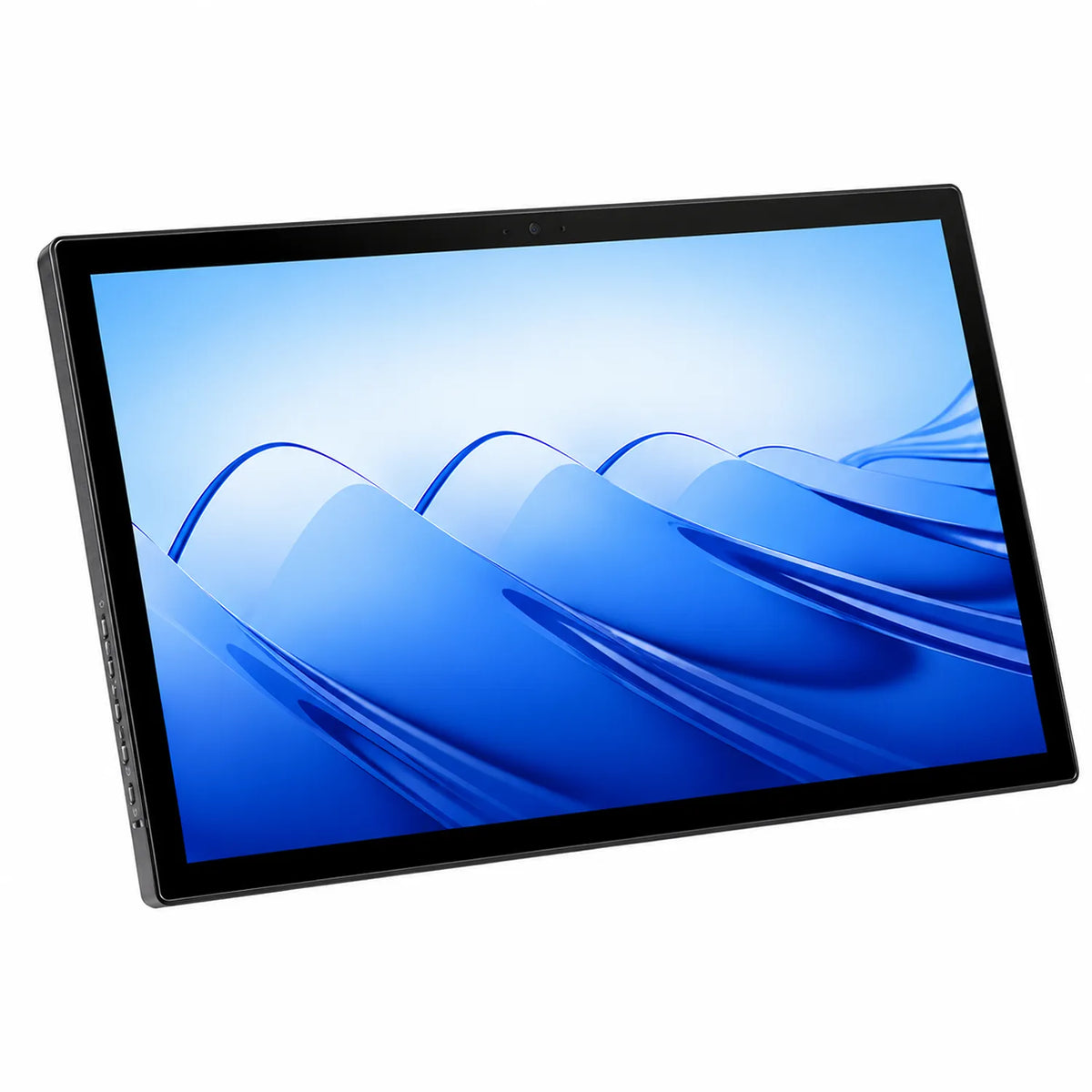 Acer UT242Y 23.8 Inch Full HD Touch Screen Monitor perspective view showcasing edge-to-edge glass and side control buttons -tpstech.in