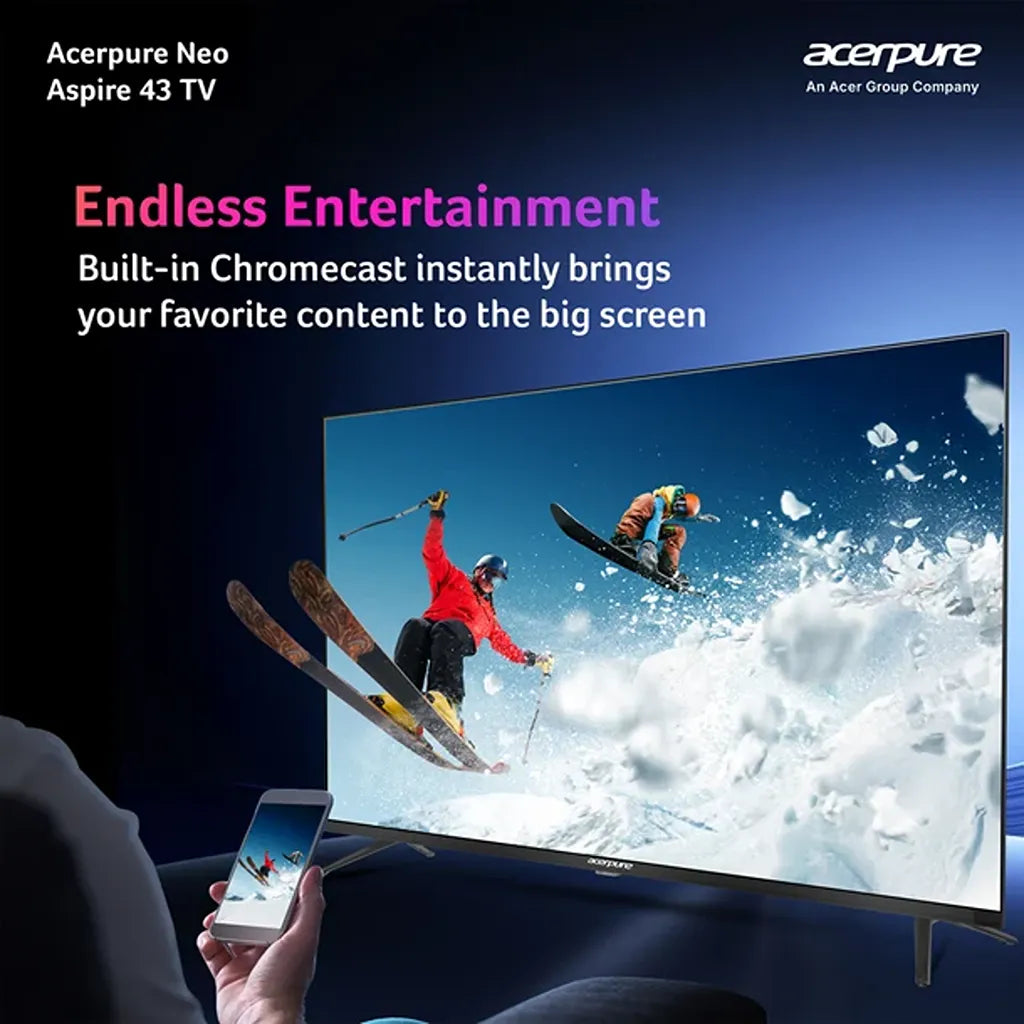 Acerpure AP43FG41BASN5 43 Inch Full HD Smart TV with built-in Chromecast for seamless content streaming -tpstech.in