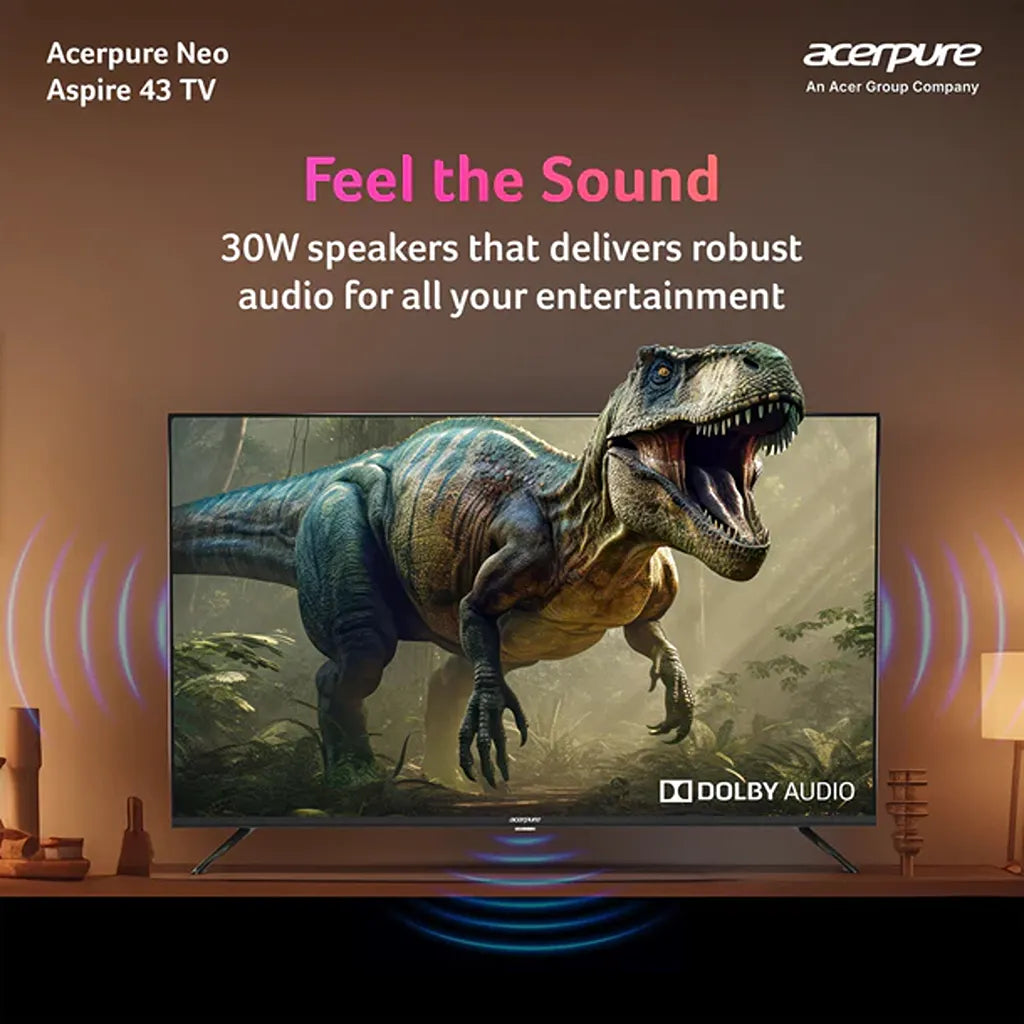 Acerpure AP43FG41BASN5 43 Inch Full HD Smart TV with 30W Dolby Audio speakers for immersive sound -tpstech.in