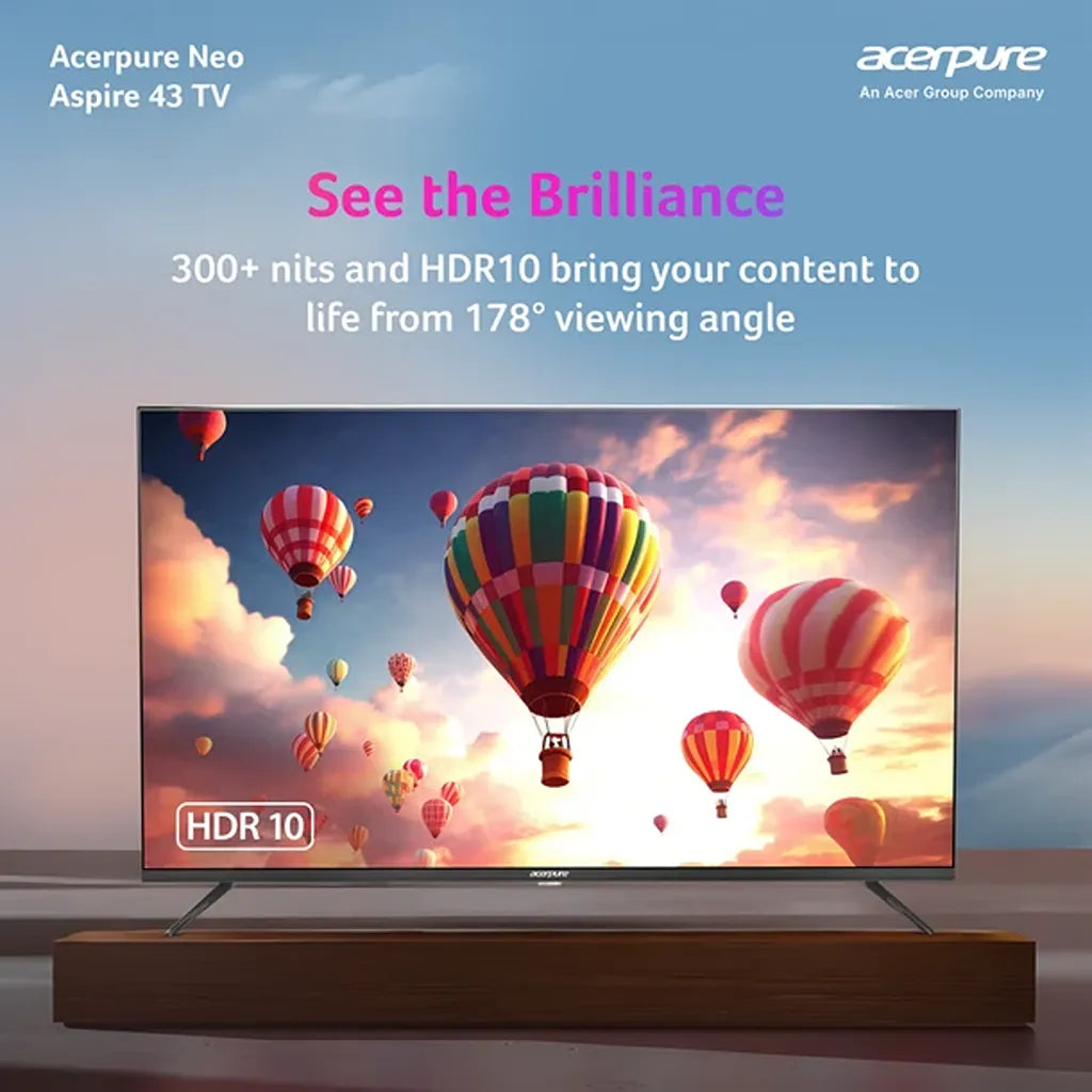 Acerpure AP43FG41BASN5 43 Inch Full HD Smart TV with HDR10 display and 178 degree viewing angle -tpstech.in