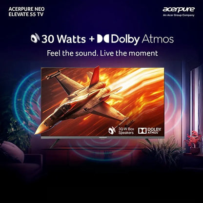 Acerpure AP55UG75PELN5 55 inch Smart TV with 30W speakers and Dolby Atmos audio -tpstech.in
