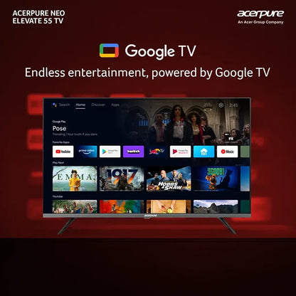 Acerpure AP55UG75PELN5 55 inch Google TV Smart TV interface for streaming and entertainment -tpstech.in