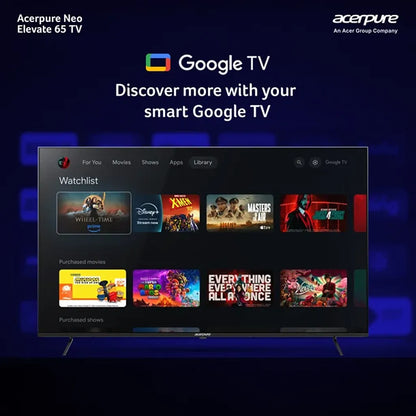 Acerpure AP65UG75PELN5 65 inch Google TV Smart TV for streaming and personalized entertainment -tpstech.in