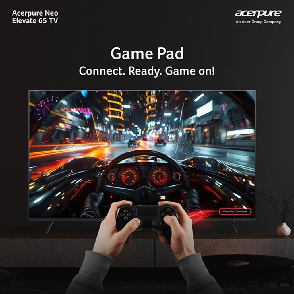 Acerpure AP65UG75PELN5 65 inch Smart TV with Game Pad connectivity for gaming -tpstech.in