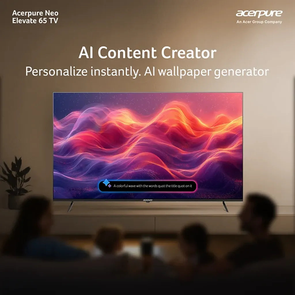 Acerpure AP65UG75PELN5 65 inch Smart TV with AI Content Creator and AI wallpaper generator -tpstech.in