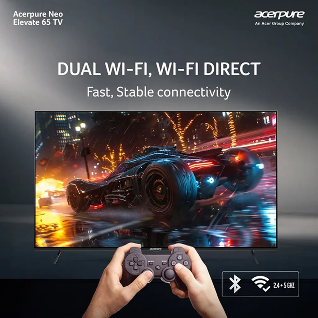 Acerpure AP65UG75PELN5 65 inch Smart TV with dual-band Wi-Fi and Wi-Fi Direct connectivity -tpstech.in