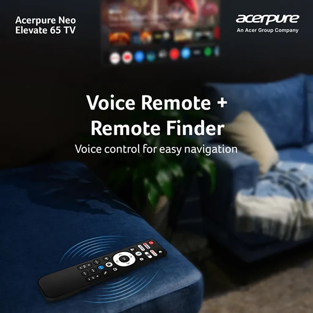 Acerpure AP65UG75PELN5 Voice Remote with Remote Finder for convenient TV navigation -tpstech.in