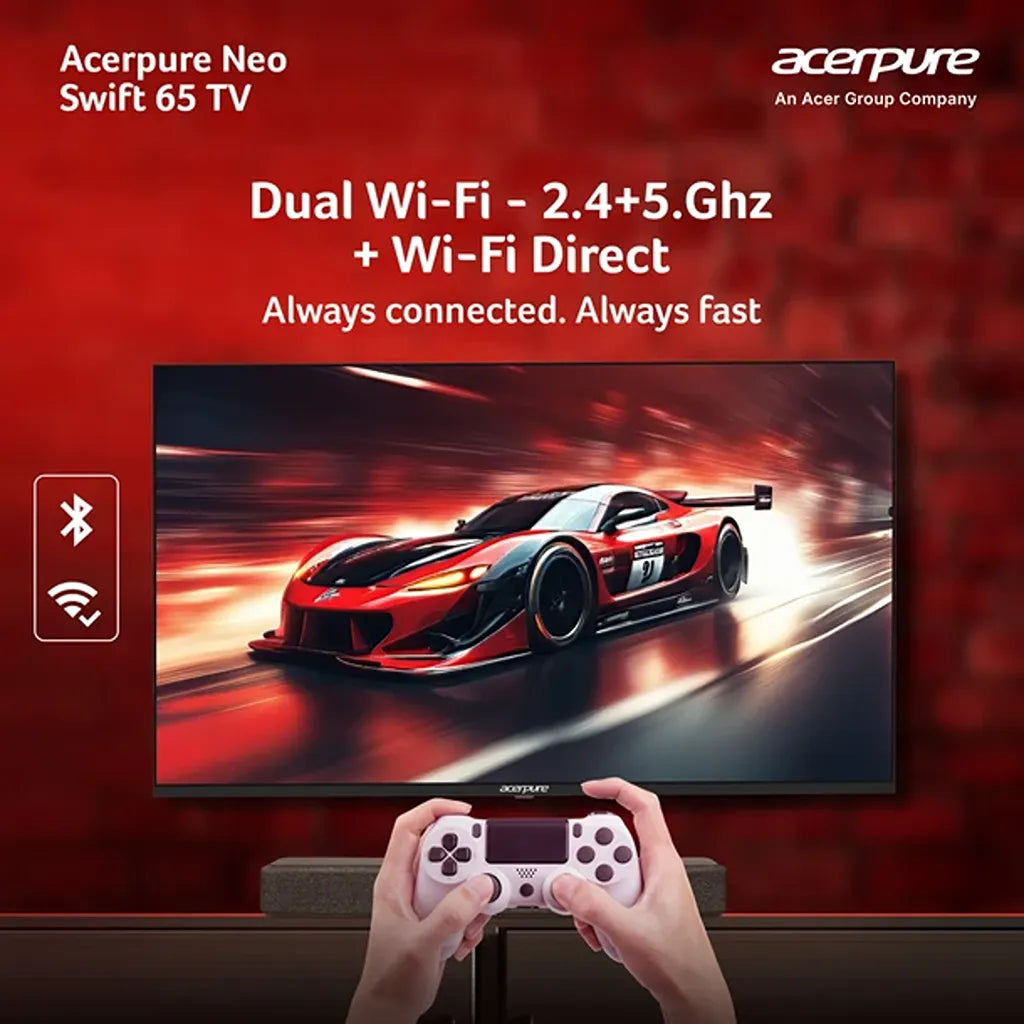 Acerpure AP65UG75PSFN5 65 inch Smart TV with dual-band 2.4GHz and 5GHz Wi-Fi and Wi-Fi Direct -tpstech.in