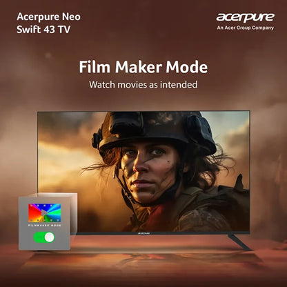 Acerpure Swift Neo 43 Inch 4K Google Smart TV with Filmmaker Mode for cinematic viewing -tpstech.in