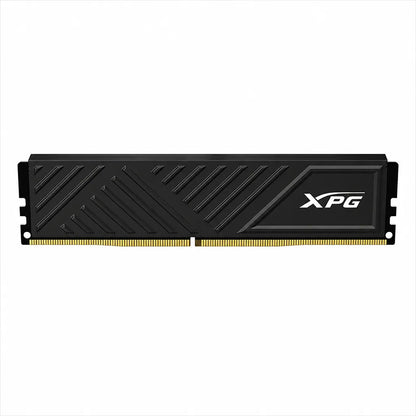 Top view of ADATA XPG GAMMIX D35 DDR4 16GB (1x16GB) 3200MHz desktop RAM with durable black heat spreader.