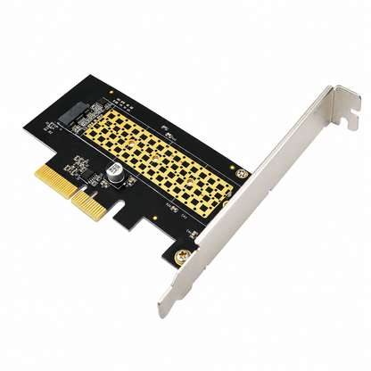Aditron AI-DA201N 1P PCIe M.2 NVMe SSD Adapter Bracket Side Perspective View -tpstech.in