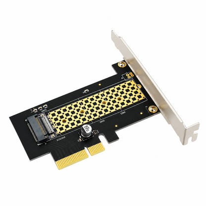 Aditron AI-DA201N 1P PCIe M.2 NVMe SSD Adapter Left Isometric View -tpstech.in