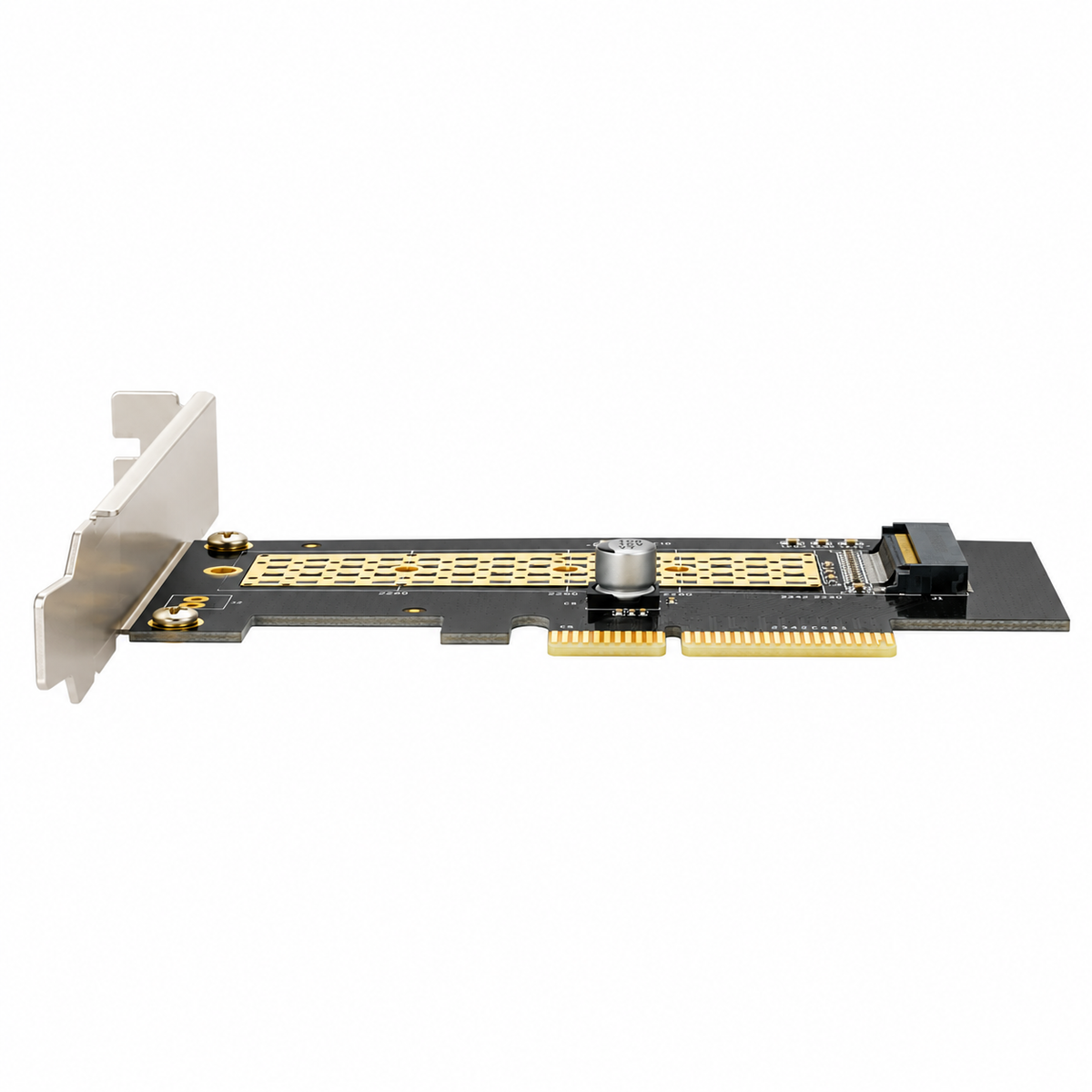 Aditron AI-DA201N 1P PCIe M.2 NVMe SSD Adapter Side Profile View -tpstech.in