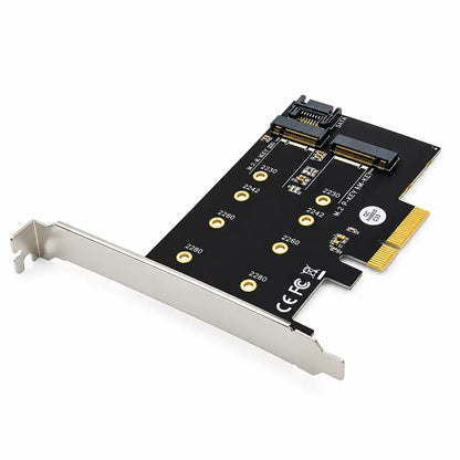 Aditron AI-DA202N 2P PCIe NVMe SSD Adapter PCIe 3.0 x4 Slanted Perspective View -tpstech.in