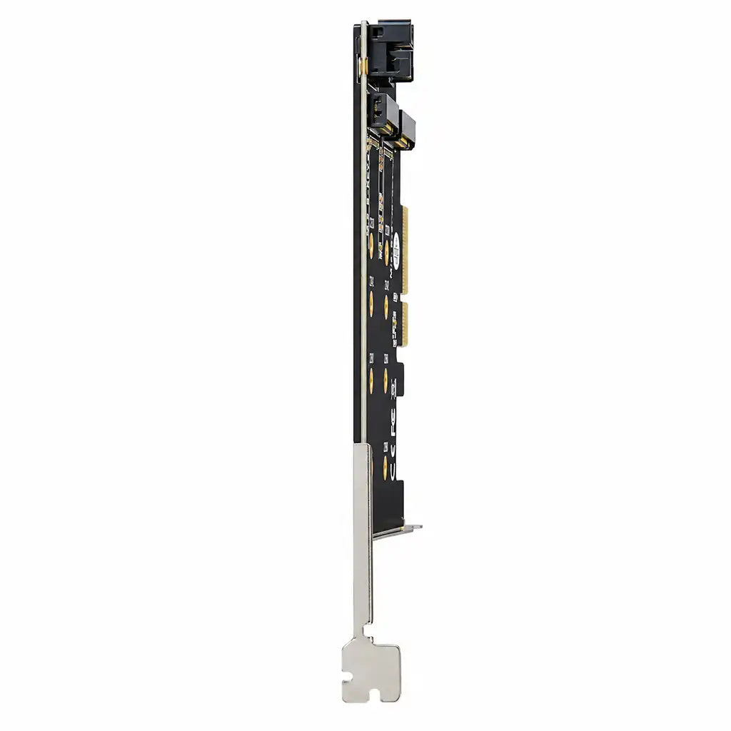 Aditron AI-DA202N 2P PCIe NVMe SSD Adapter PCIe 3.0 x4 Side Profile View -tpstech.in