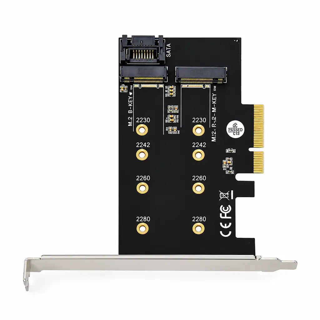 Aditron AI-DA202N 2P PCIe NVMe SSD Adapter PCIe 3.0 x4 Top Down Dual Slot Layout -tpstech.in