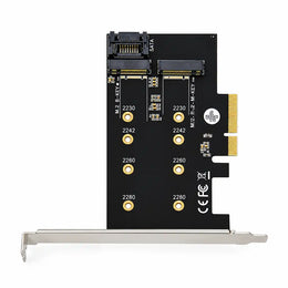 Aditron AI-DA202N 2P PCIe NVMe SSD Adapter PCIe 3.0 x4 Top Down Dual Slot Layout -tpstech.in