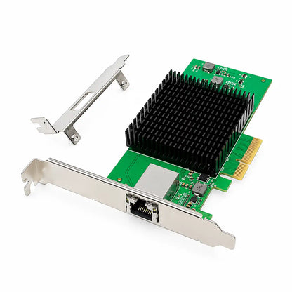 Aditron AI-LA1001 T1 PCIe x4 10G Network Adapter with Low Profile Bracket Right Angled View -tpstech.in