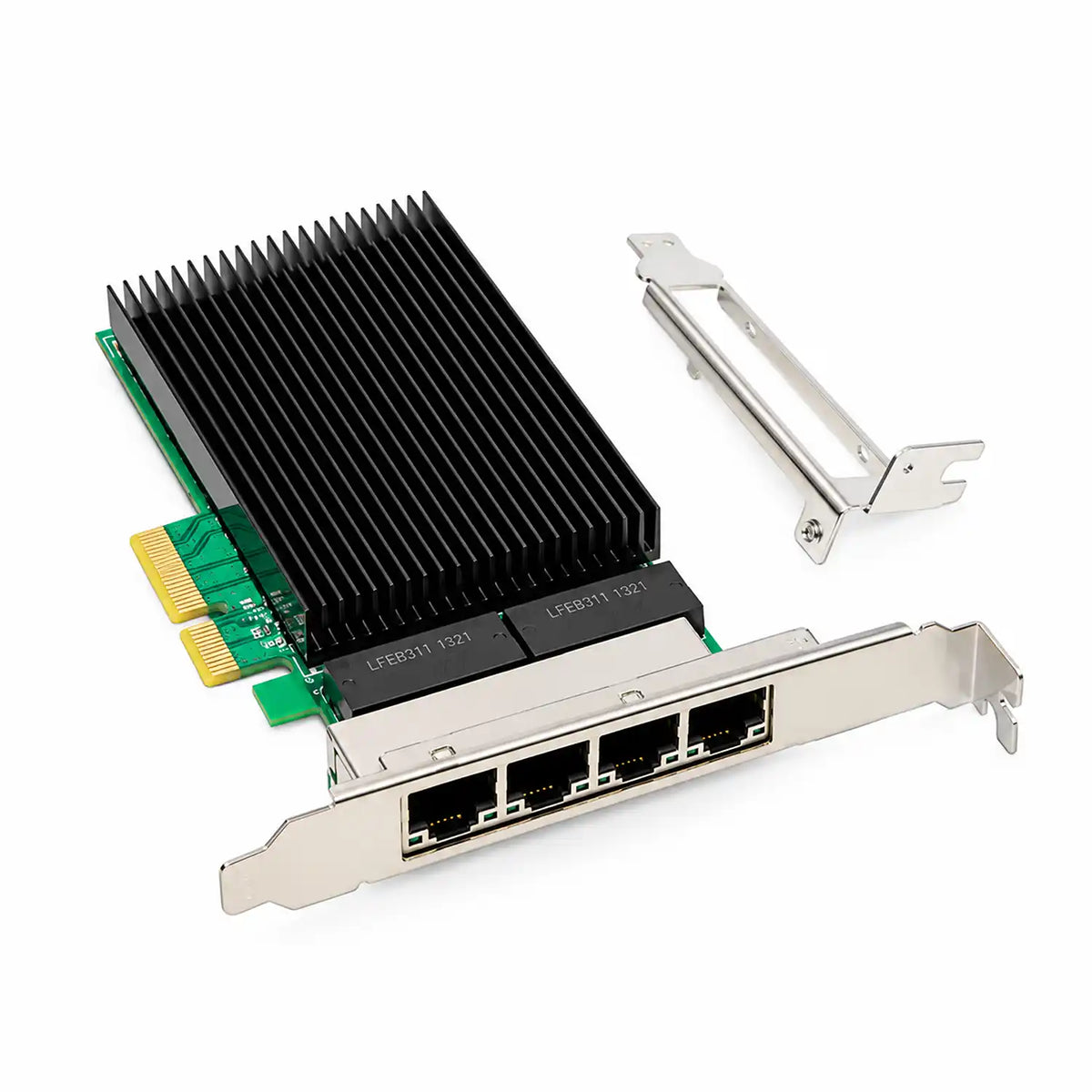 Aditron AI-LI 253 T4 Intel I226 Quad Port 2.5G Ethernet Server NIC Four RJ45 Ports Isometric View -tpstech.in