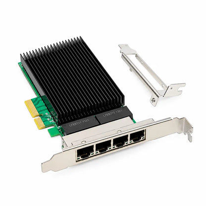Aditron AI-LI 253 T4 Intel I226 Quad Port 2.5G Ethernet Server NIC Four RJ45 Ports Isometric View -tpstech.in