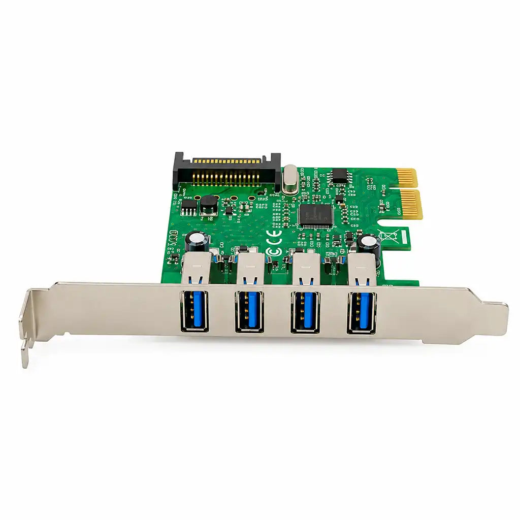 Aditron AI-U402 4P PCIe USB 3.0 Expansion Card 4 USB 3.0 Ports Front View -tpstech.in