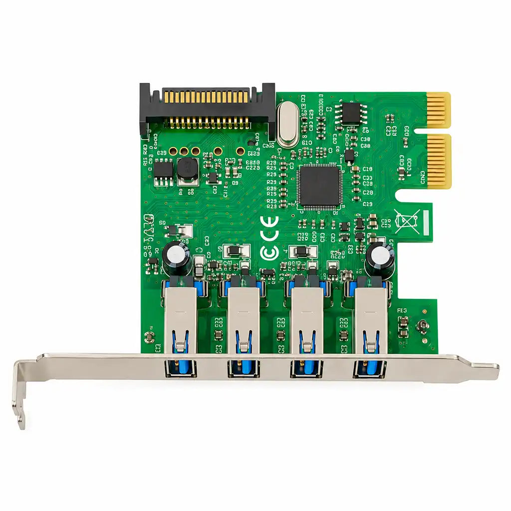 Aditron AI-U402 4P PCIe USB 3.0 Expansion Card PCB Top Down Layout -tpstech.in