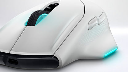 Dell Alienware AW620M RGB 26,000 DPI Optical 2.4GHz Wireless Gaming Mouse - Lunar Light
