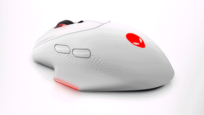 Dell Alienware AW620M RGB 26,000 DPI Optical 2.4GHz Wireless Gaming Mouse - Lunar Light