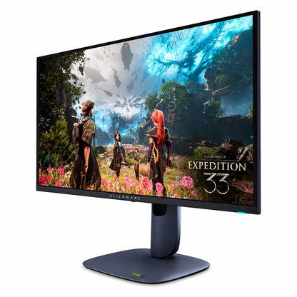 Alienware AW2725Q 27 Inch 4K QD-OLED Gaming Monitor 240Hz front left perspective angle displaying rich OLED gaming visuals -tpstech.in