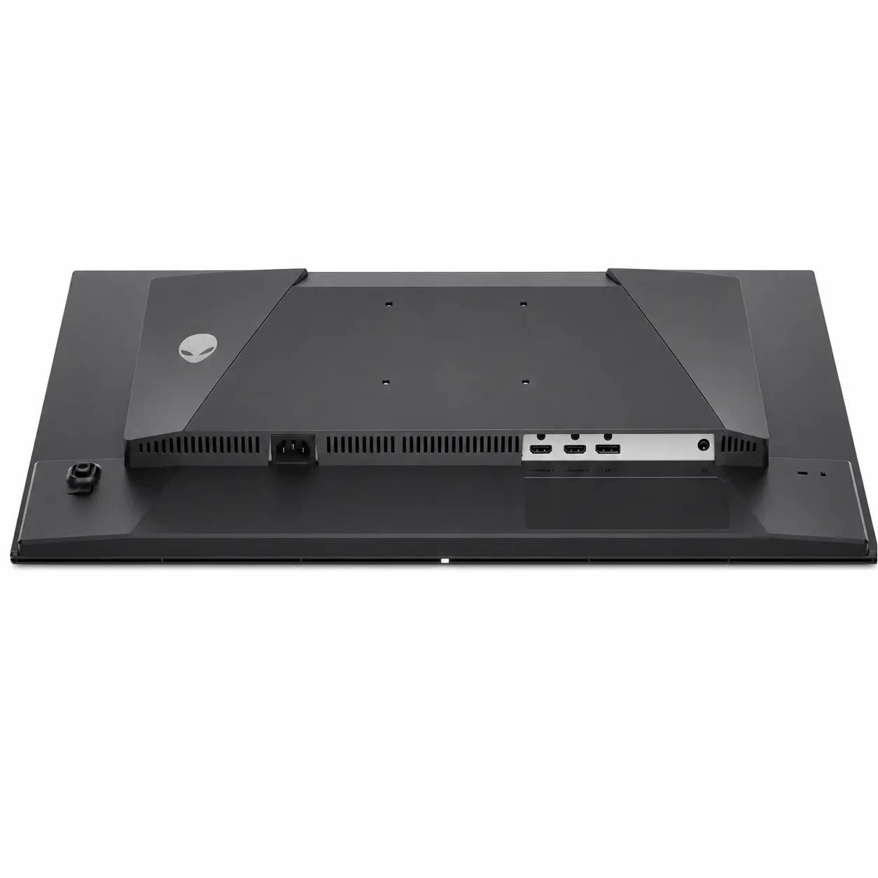 Alienware AW2726DM gaming monitor rear connectivity panel with HDMI and DisplayPort inputs