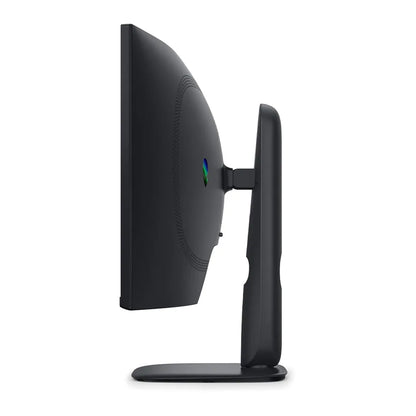 Alienware AW3426DWM 34-Inch 240Hz Ultrawide Curved Gaming Monitor left side profile view with RGB logo -tpstech.in