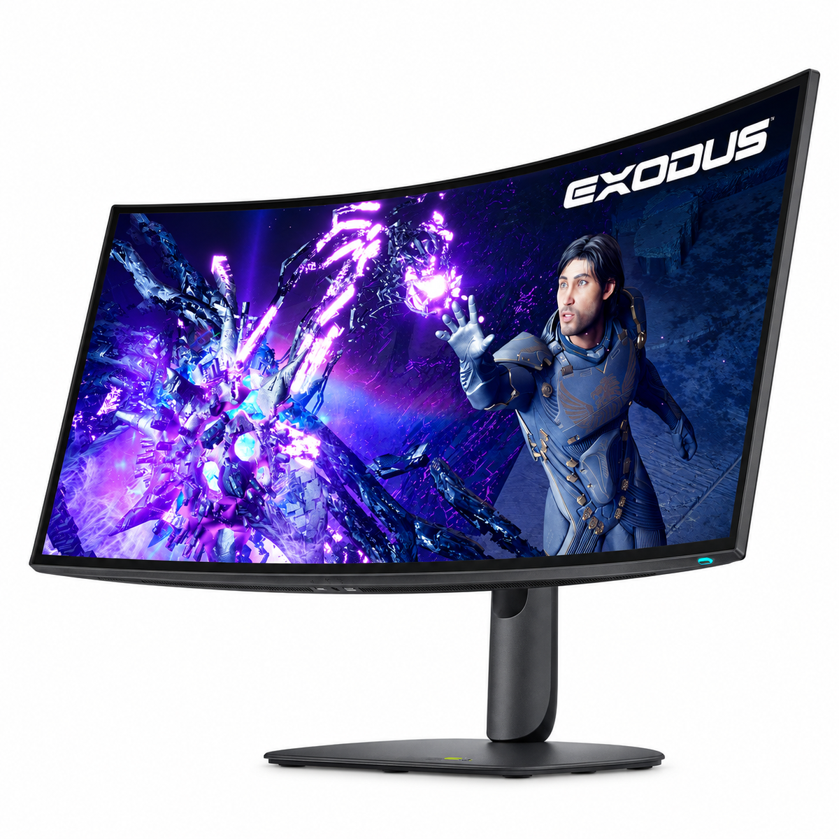 Alienware AW3926QW 39 Inch 5K OLED Gaming Monitor front perspective angle showcasing ultrawide curved OLED panel -tpstech.in