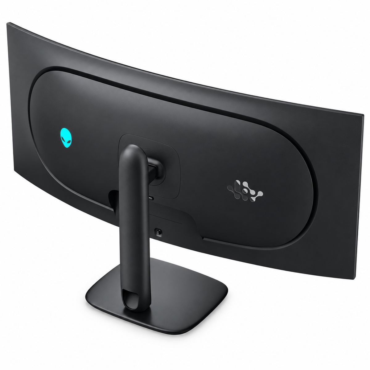 Alienware AW3926QW 39 Inch 5K OLED Gaming Monitor rear angled view showing dark chassis back design and logo -tpstech.in