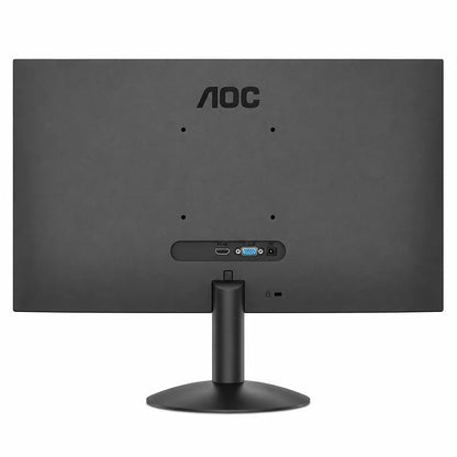 Back view of AOC 22B30HM2 monitor featuring HDMI, VGA ports, VESA mount compatibility and clean cable management design -tpstech.in