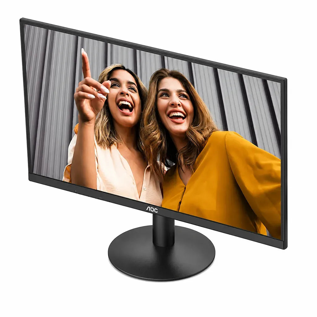 Front left angle view of AOC 22B30HM2 21.5-inch Full HD VA monitor with slim bezels and wide viewing angles -tpstech.in