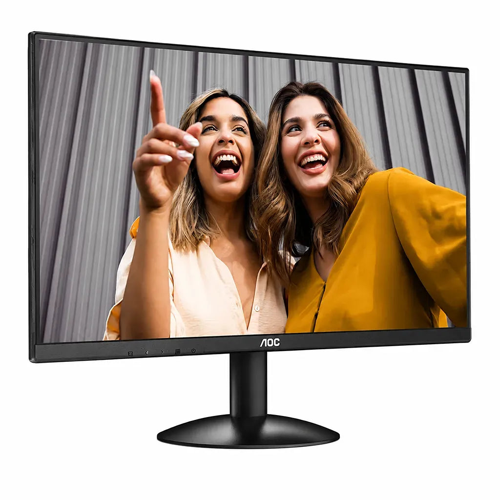 Front right angle view of AOC 22B30HM2 21.5-inch Full HD VA monitor with sleek design and immersive display -tpstech.in