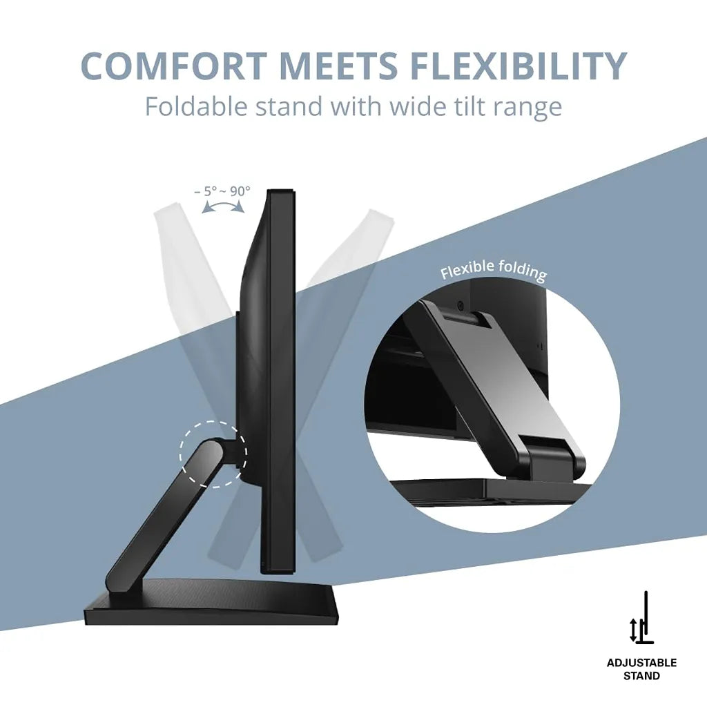 AOC 22P2T 21.5 inch FHD VA touch monitor with flexible foldable stand and -5 to 90 degree tilt adjustment -tpstech.in