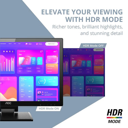 AOC 22P2T 21.5 inch Full HD 1920x1080 monitor with 10-point touch, Adaptive Sync, HDR Mode and HDMI connectivity -tpstech.in