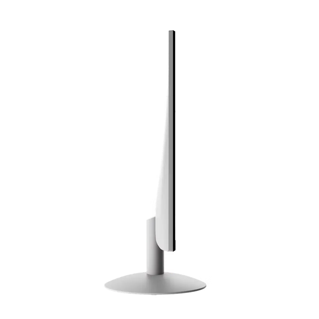 AOC 24B30H2/BW 23.8 inch Full HD monitor side profile showing slim white design and stand -tpstech.in