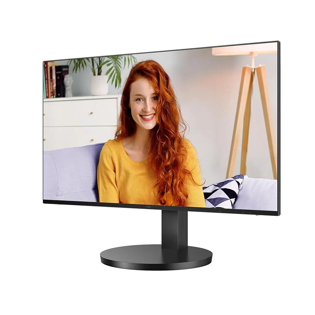 AOC 24B3CF2 Full HD IPS monitor front right angle view with slim black design -tpstech.in