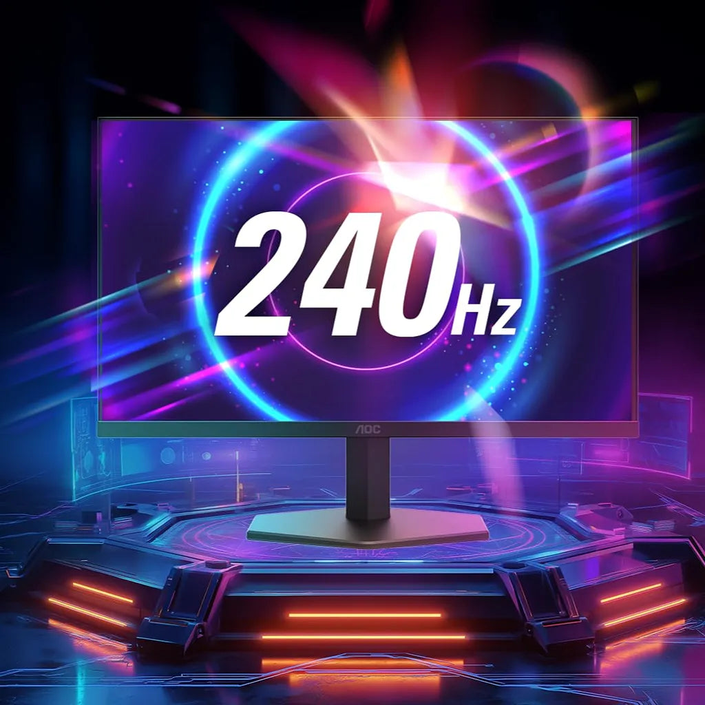 AOC 24G11ZE gaming monitor with 240Hz refresh rate for smooth and responsive gaming visuals -tpstech.in