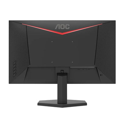AOC 24G11ZE 23.8-inch FHD gaming monitor rear view with black and red gaming design -tpstech.in