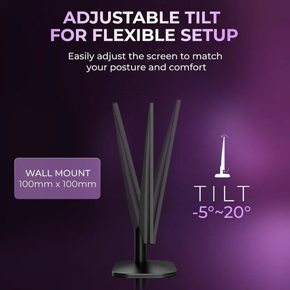 AOC 27B2H2 monitor with 100x100mm VESA mount and adjustable -5 to 20 degree tilt stand -tpstech.in