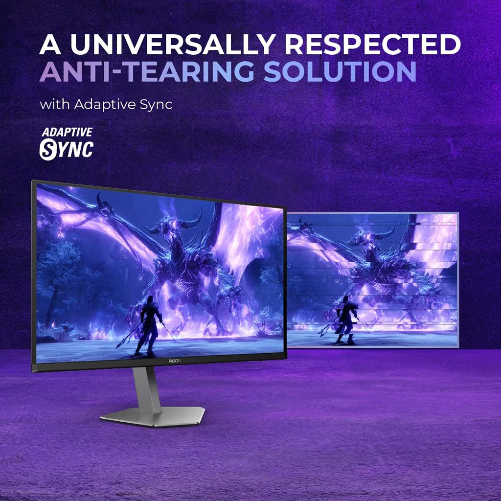 AOC AG276QZD2 QD-OLED gaming monitor demonstrating Adaptive Sync technology for smooth and tear-free gameplay -tpstech.in