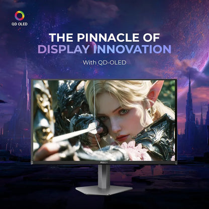 AOC AG276QZD2 QD-OLED gaming monitor showcasing immersive display quality and gaming visuals -tpstech.in