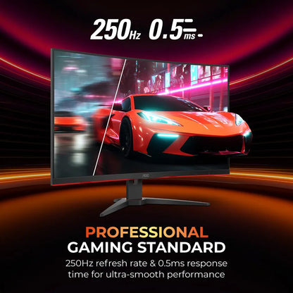AOC C32G2ZE2 250Hz 0.5ms curved gaming monitor for smooth gaming performance -tpstech.in