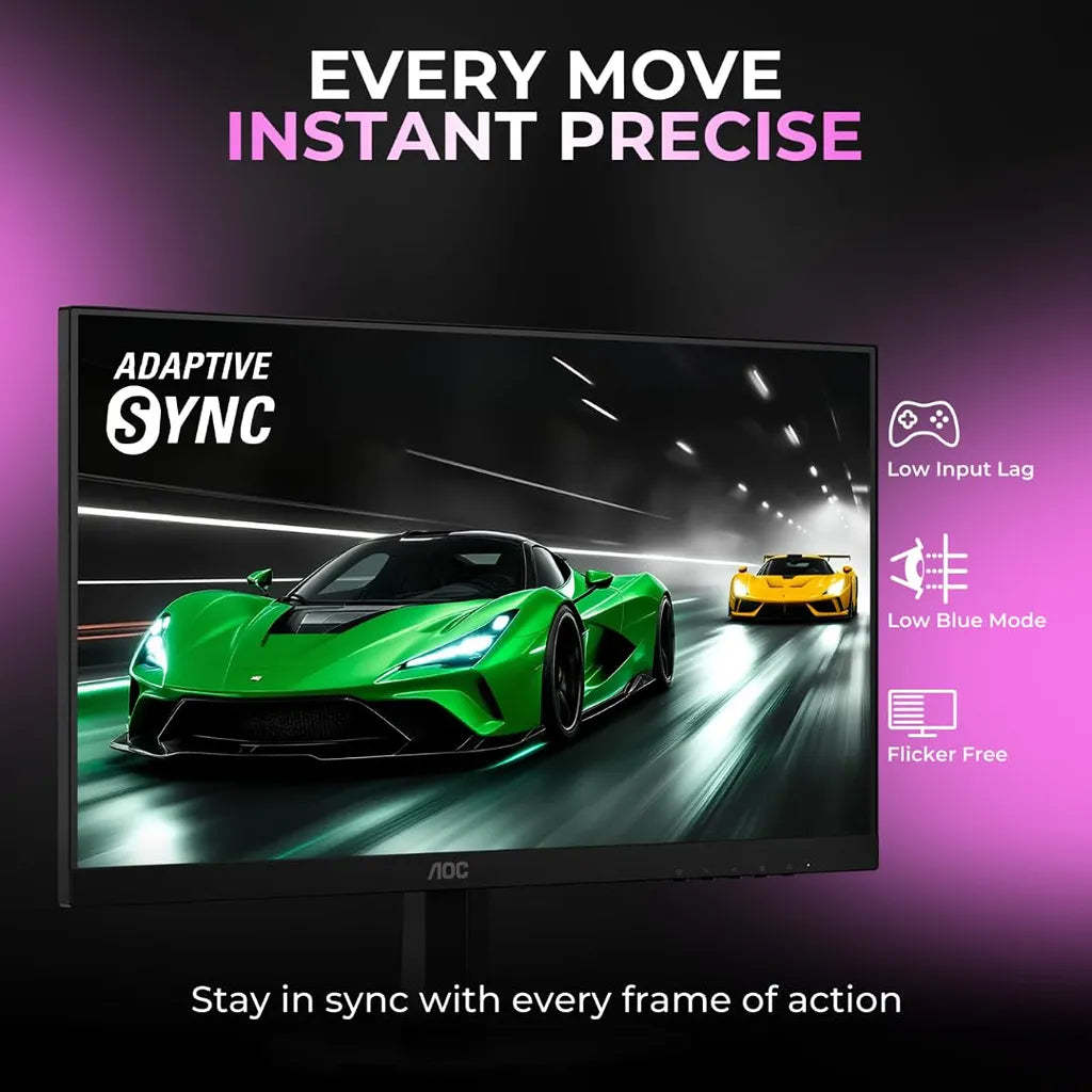 AOC Q27G11E 27 inch QHD Gaming Monitor Adaptive Sync and Low Input Lag -tpstech.in