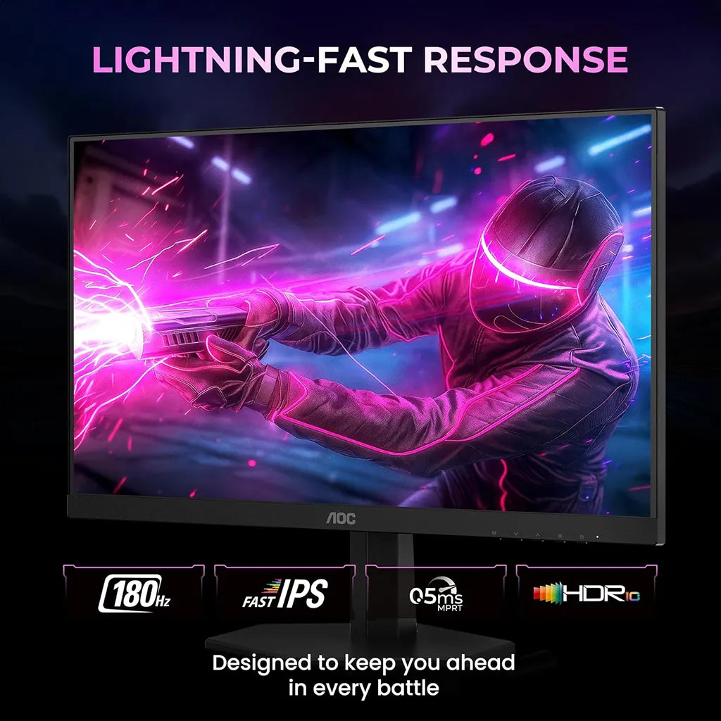 AOC Q27G11E 27 inch QHD Gaming Monitor Lightning Fast Response Time -tpstech.in
